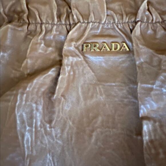 Authentic Prada "Paperbag" Leather Hobo Bag - Picture 4 of 5